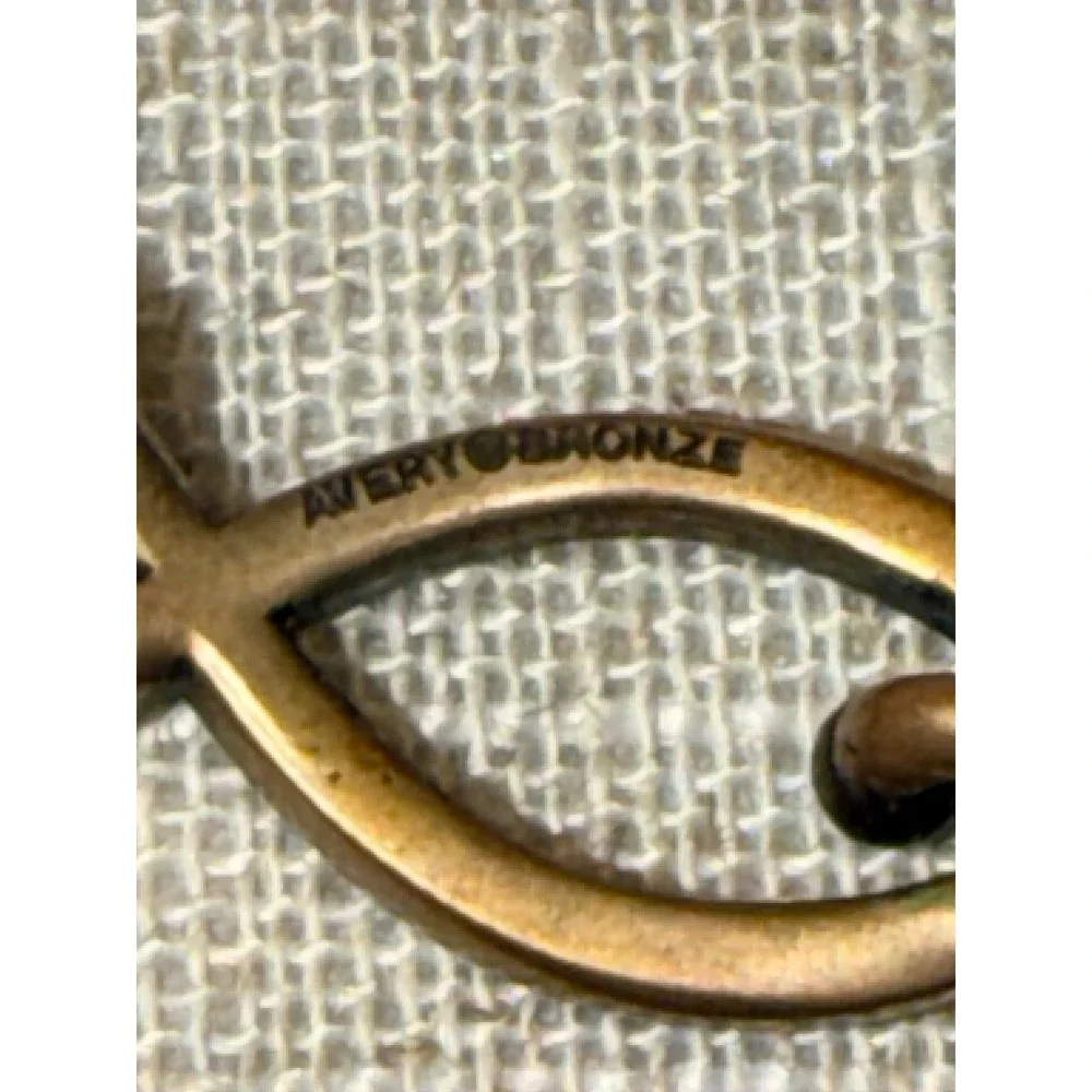 James Avery Bronze Ichthus Fish Brown Leather Knotted Cord Bracelet 8